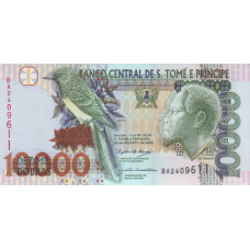 P66c Saint Thomas & Prince (Sao Tomé e Principe) - 10.000 Dobras Year 2004 (2 Sec. Threads)